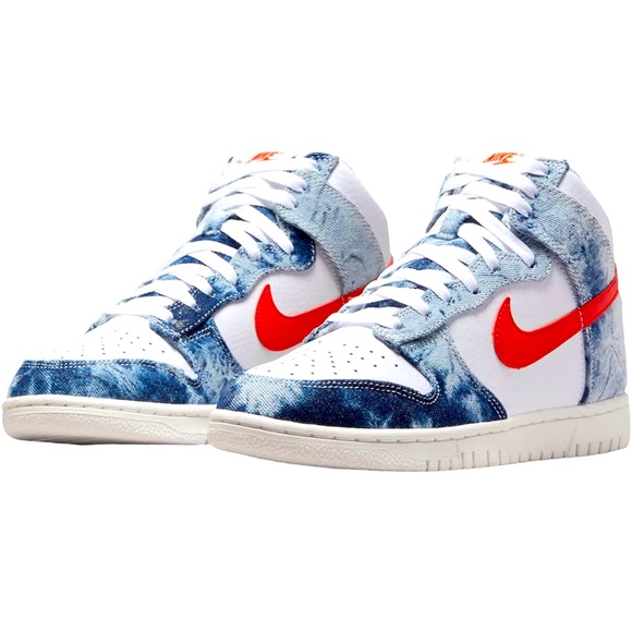 Nike Shoes - Nike Washed Denim High Dunks 💙🤍❤️ | BRAND NEW | Women’s Size: 8